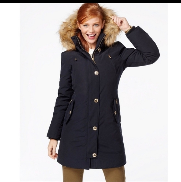 Michael Kors long faux fur hooded jaket - Picture 4 of 10